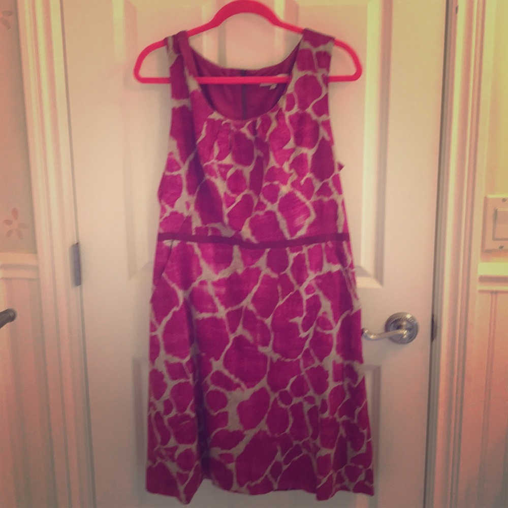 Loft animal print dress with pockets!